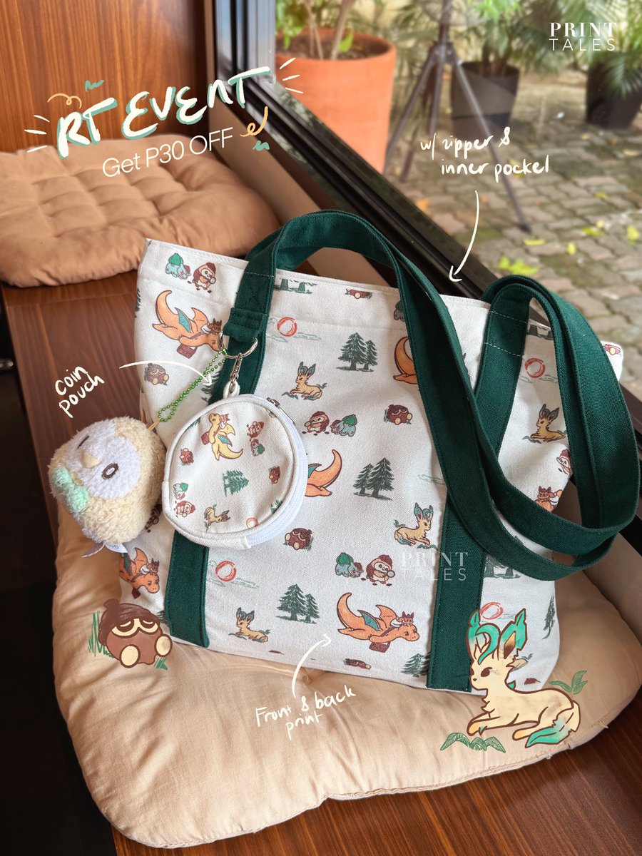 print_tales's tweet photo. ( pokemon totebag preview )

count on the eevee &amp; co. detective agency for your next adventure 🍃

⭑ thick canvas
⭑ w/ coin pouch

🔎 ₱30 𝘋𝘐𝘚𝘊𝘖𝘜𝘕𝘛 𝘸𝘩𝘦𝘯 𝘺𝘰𝘶 𝘙𝘛 𝘵𝘩𝘪𝘴 𝘱𝘰𝘴𝘵 + 𝘫𝘰𝘪𝘯 𝘸𝘢𝘪𝘵𝘭𝘪𝘴𝘵

🗒 waitlist: https://t.co/BT15w87zQz

pkmn ph fanmade https://t.co/G8lDZ9SCV0
