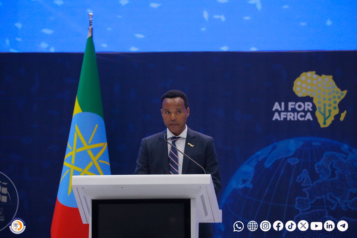 EthiopianAII's tweet photo. "Technology without inclusion is a complexity without purpose.”
— H.E. PM Abiy Ahmed (Ph.D.)
In his powerful opening remarks on Day 2 of #ETEX2025, H.E. PM Abiy Ahmed (Ph.D.) emphasized that #AI is no longer a distant dream—it is a transformative force reshaping every sector. https://t.co/uvzxwrfjqi