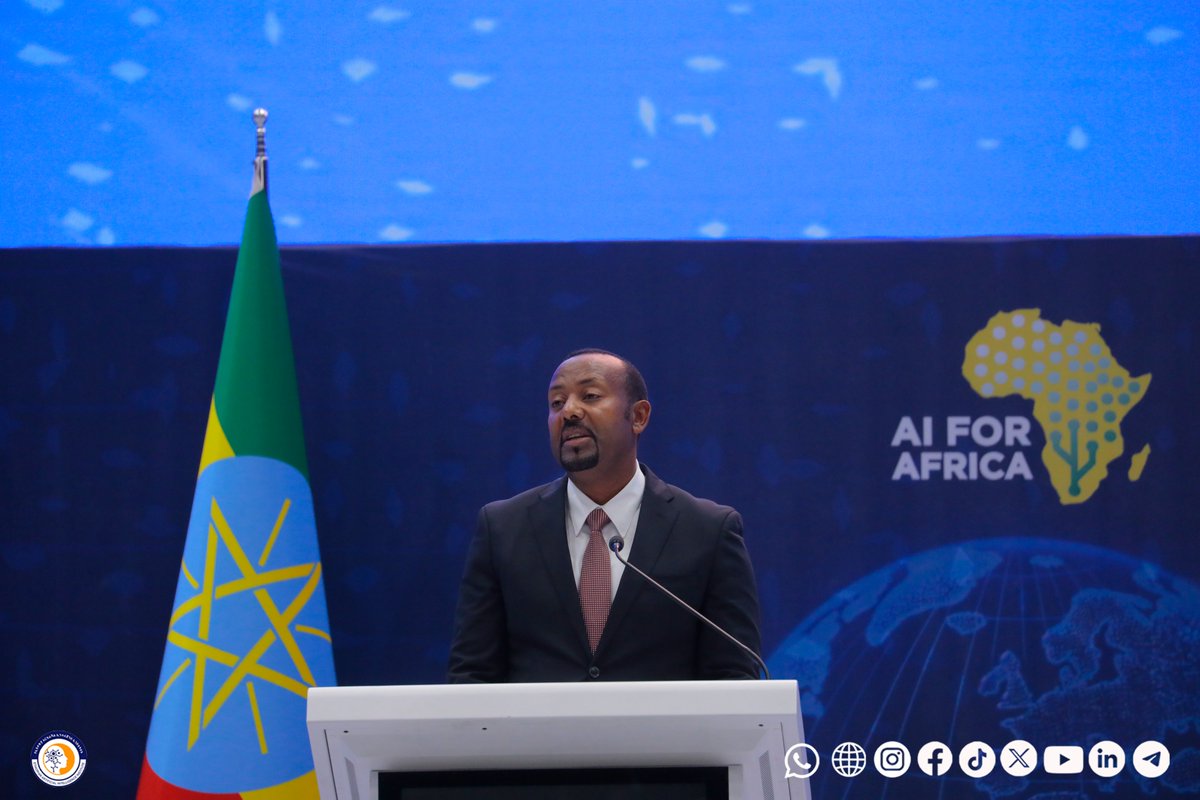 EthiopianAII's tweet photo. "Technology without inclusion is a complexity without purpose.”
— H.E. PM Abiy Ahmed (Ph.D.)
In his powerful opening remarks on Day 2 of #ETEX2025, H.E. PM Abiy Ahmed (Ph.D.) emphasized that #AI is no longer a distant dream—it is a transformative force reshaping every sector. https://t.co/uvzxwrfjqi