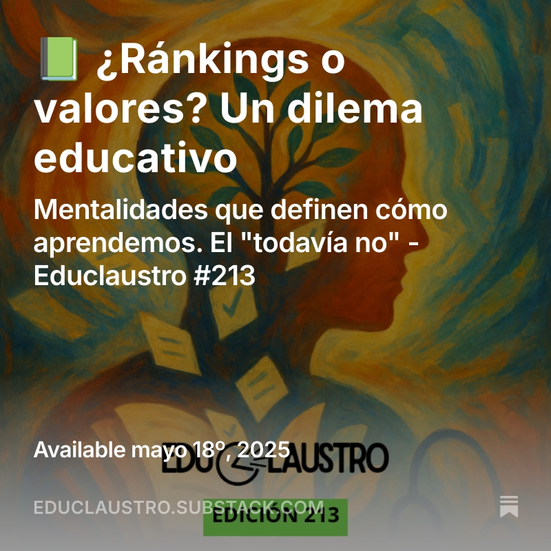 ✅ Preparada la edición #213 del boletín <a href="/educlaustro/">Educlaustro | Boletín educativo</a>

➡ Mañana hablamos del problema de agencia, de la mentalidad fija y de crecimiento y 8 recursos para tu aula

📮 ¡Suscríbete, que es gratis y te llega a tu correo!