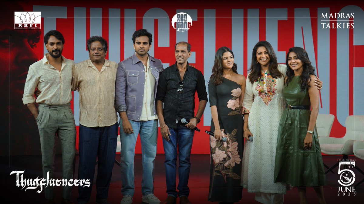 magizhmandram's tweet image. Thugs celebrate the
#Thugfluencers

@AshokSelvan @abhiramiact #vaiyapuri #bagavathiperumal @arjunchdmbrm @AishuL_ #sanjana  

#ThuglifeTrailer from today
#ThuglifeAudioLaunch from May 24

#Thuglife

#ThuglifeFromJune5 #KamalHaasan #SilambarasanTR
A #ManiRatnam Film

An @arrahman