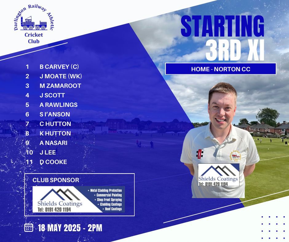WELCOME TO THE CLUB PARTH PALAWAT 🇮🇳 

This is how our teams line up for the weekend. We look forward to the debut of Parth Palawat at Brinkburn Road this afternoon!

Go well everyone 🏏

#UTRA