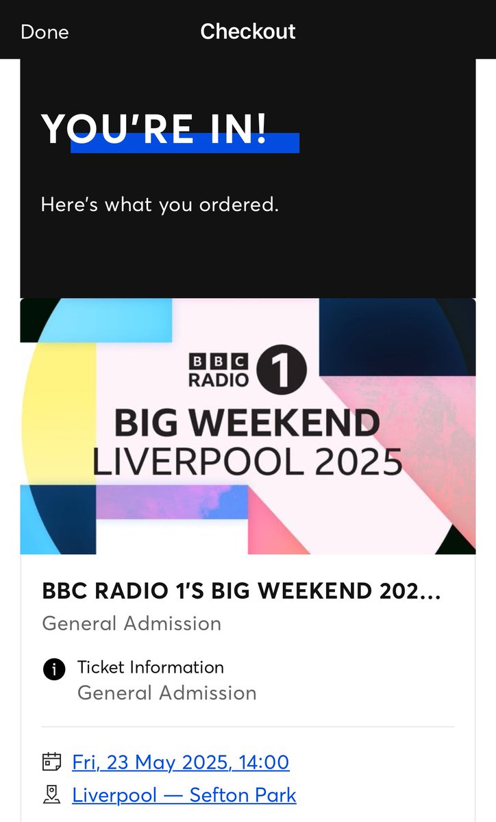 If you’re coming to <a href="/BBCR1/">BBC Radio 1</a> Big Weekend on the Friday and Saturday, I’m so excited to say I’LL SEE YA THERE!!

Been wanting to go since I watched it on <a href="/BBCiPlayer/">BBC iPlayer</a> for the first time back in 2017 so this is a HUGE bucket list item ticked off! ✅
