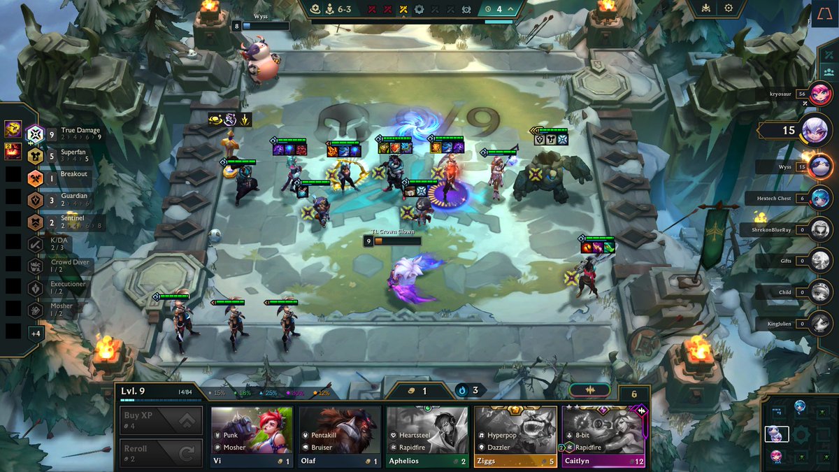 guimbaostroll's tweet photo. Jazz comp and 6 Punk comp is stronger than 9 True Damage what. Its a prismatic trait I should win right? Help me understand 😭 @TFT @Mortdog https://t.co/XuNvPLDrwh