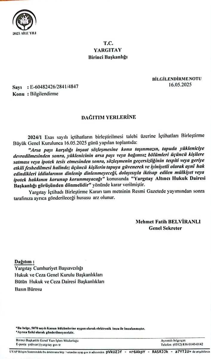 🏗️⚖️ İnşaat sözleşmelerinde bir devir kapandı!

İnşaat Projesinden Ev Alacak Yatırımcıların Dikkatine📢

Yıllardır eleştirilen, mağduriyetlere yol açan bir uygulamaya Yargıtay görüş değiştirdi. 

16.05.2025 tarihli İçtihadı Birleştirme Kararı ile artık:
“Yükleniciden daire alan