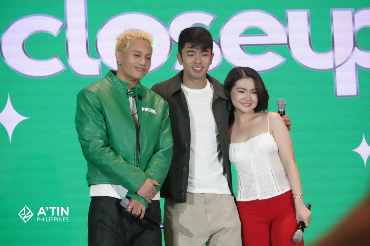 SB19_ATINph's tweet photo. [051725] FELIP with #BarDa Barbie Forteza &amp; David Licauco at @CloseupPH's 'Moving Closer' MV Watch Party 

@felipsuperior #FELIP
LOUNGE LIVE WITH FELIP
#FELIPMovingCloserFTLMV https://t.co/Lb3pJLsnhm