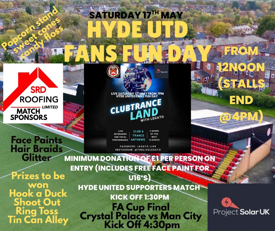 Get yourself down to our fans day today. 

Lots of activities plus a fans game so come down and support the club.