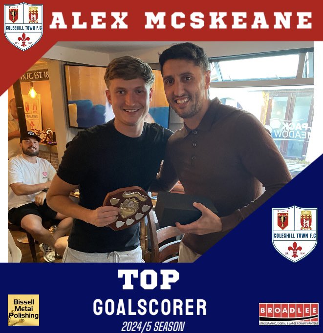Leading the line is our top goal scorer Alex McSkeane.