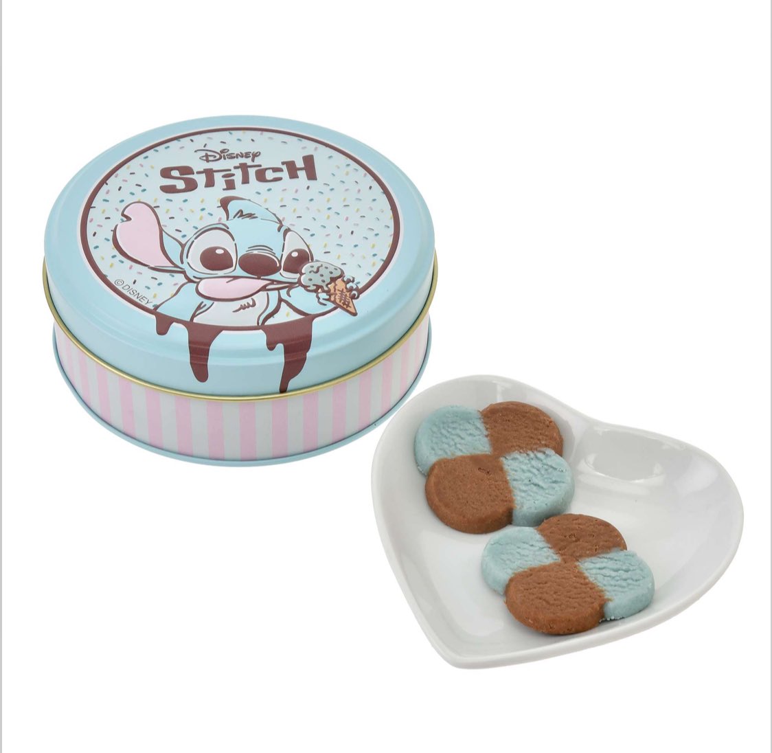 ディズニーストア スティッチ 焼きチョコレート 缶入り Mint