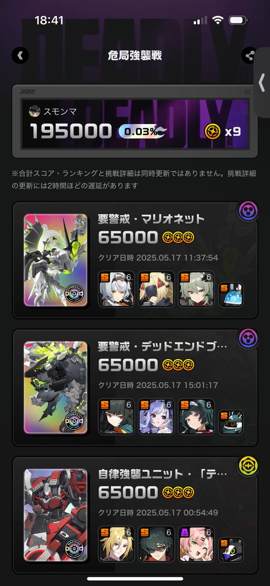 manmosu0918's tweet image. 危局カンスト。お疲れ様。
操作は下手だけど金の暴力でどうにかなりました。マリオネットとテューポーンはパーティ逆の方が楽そう
 #ゼンゼロ
 #ゼンレスゾーンゼロ
 #危局強襲戦