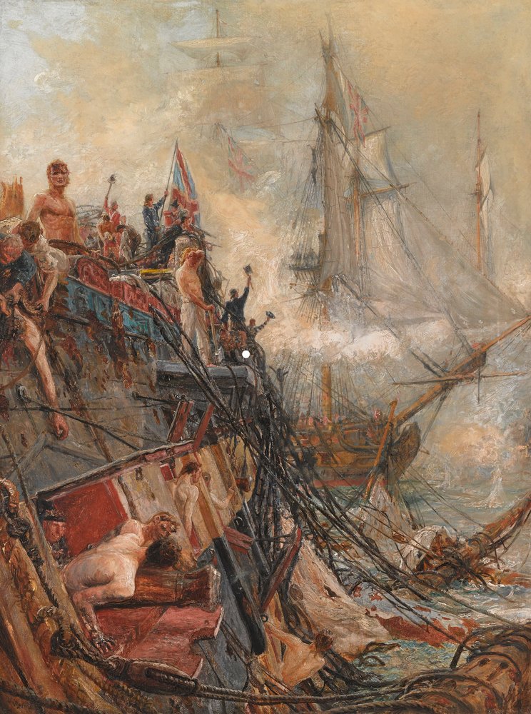 Crippled but unconquered: this is the story of HMS Belleisle, the only British ship to be completely dismasted at Trafalgar. 👇🧵