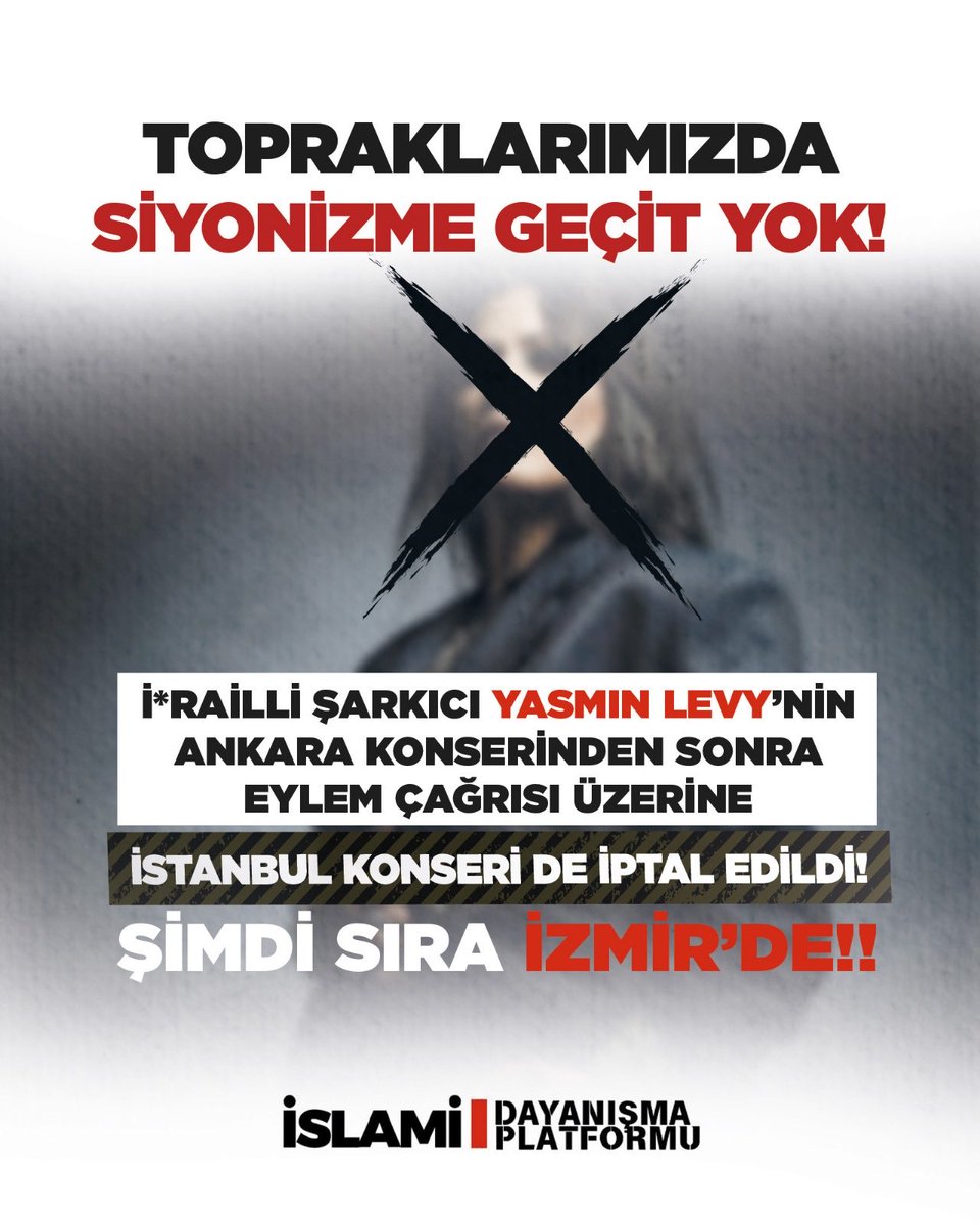 Konser iptal edildi,
Sırada İzmir var .,
Kardeşlerine yapılanları unutma unutturma.!