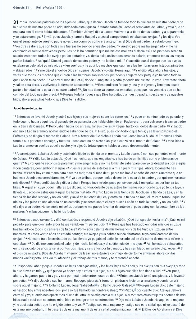 Juanobiscar's tweet image. Génesis 31:42 "
"Si el Dios de mi padre, Dios de Abraham y temor de Isaac, no estuviera conmigo, de cierto me enviarías ahora con las manos vacías; pero Dios vio mi aflicción y el trabajo de mis manos, y te reprendió anoche."
DIOS NO ES INDIFERENTE A NUESTRO DOLOR. #respecto