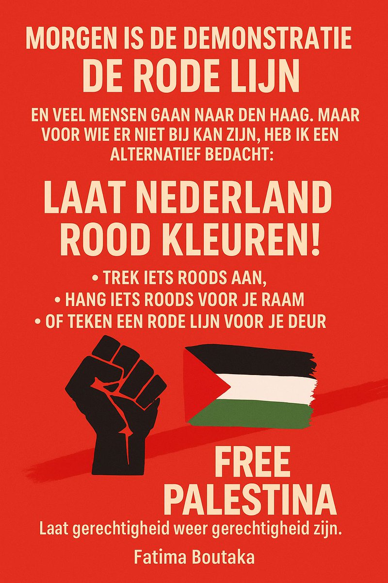 hartig55's tweet photo. Kan je morgen om wat voor reden dan ook niet naar #denhaag  om mee te lopen de #RodeLijn, maar zit dat je dwars? Check en deel dan dit voorstel! En doe mee! https://t.co/f2BJC6Pa88