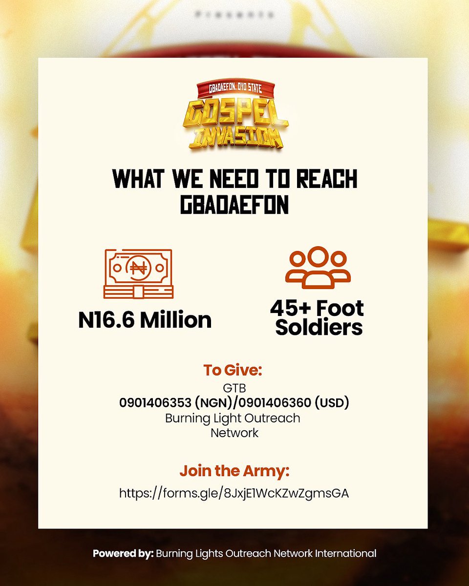 BurningOutreach's tweet photo. “We will spend the billions… we will spend for Jesus…”
Chakam! 📸
Before I hear “I can’t give to missions”
#noturningback #gaisebaba #missions #burninglights #bloni https://t.co/YZwtSp5Cml