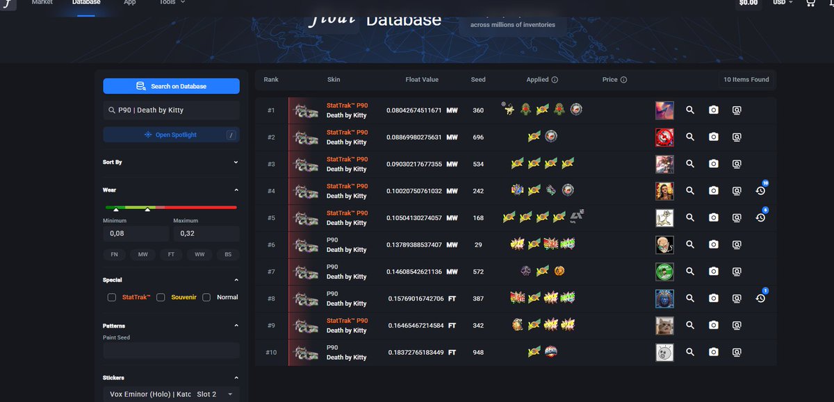 N1CO_Kato15 (@n1co_kato15) on Twitter photo New Pickup 🩷
P90 Death by Kitty 0.15 + 1x Vox Eminor Katowice 2015 Holo on best position ✨
1/4 for non StatTrak + none of them left an inventory for 6+ years 👀
Thanks <a href="/MitaoCatCS/">MitaoCatCS</a> for the help New Pickup 🩷
P90 Death by Kitty 0.15 + 1x Vox Eminor Katowice 2015 Holo on best position ✨
1/4 for non StatTrak + none of them left an inventory for 6+ years 👀
Thanks <a href="/MitaoCatCS/">MitaoCatCS</a> for the help