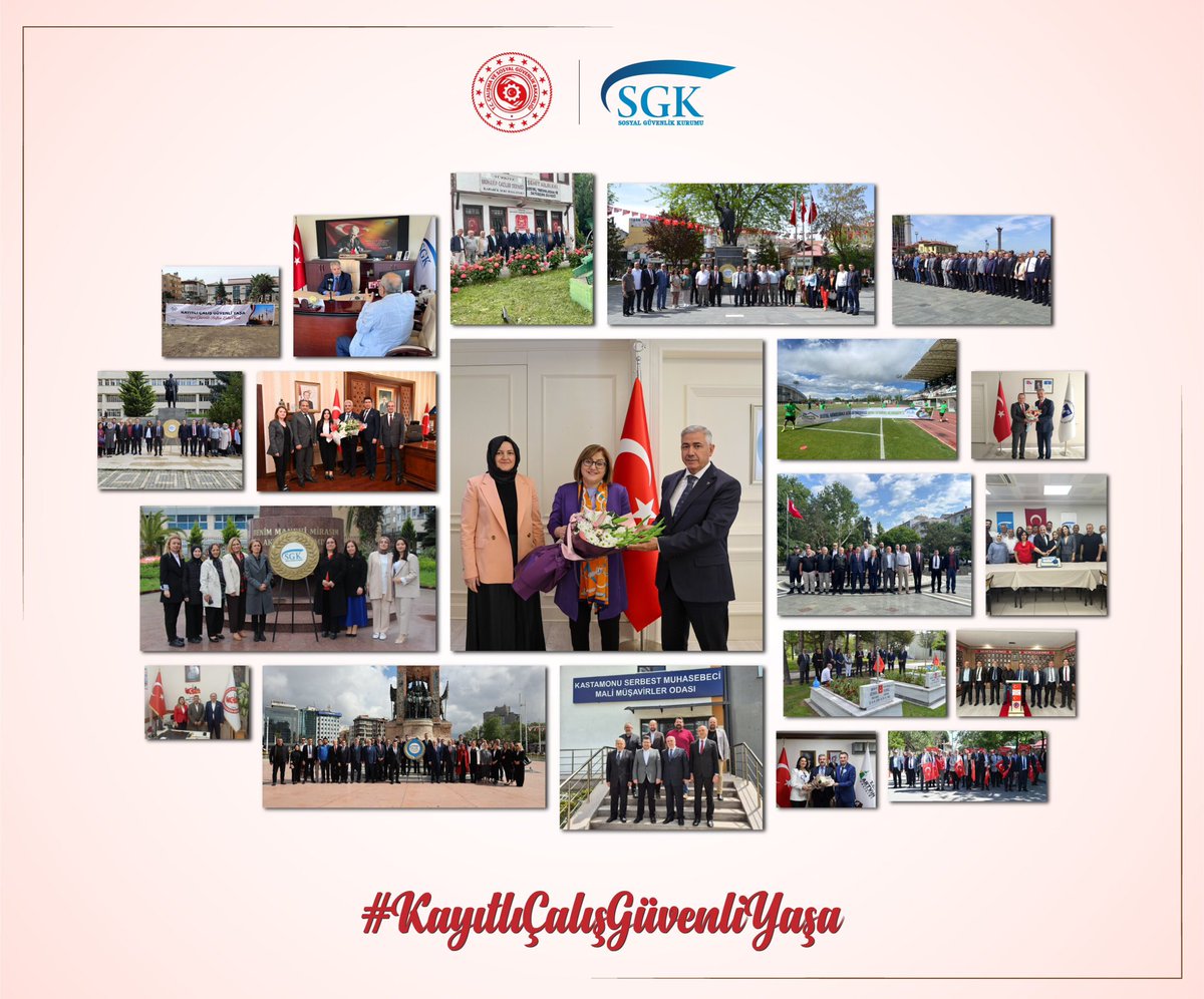 sgksosyalmedya's tweet photo. Tüm il müdürlüklerimiz, #SosyalGüvenlikHaftası kapsamında çeşitli etkinlikler ve ziyaretler düzenledi.

Sosyal güvenliğin önemini hep birlikte anlattık, hep birlikte kutladık.

#KayıtlıÇalışGüvenliYaşa https://t.co/Ygp8yM6rOS
