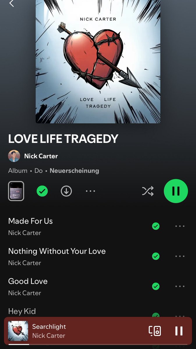 Here we go #ncarmy .. 

Turn up the music, sing along and just have fun listening to our Nick. 
Together we can do it 💪💪
<a href="/IWillB4EvrRebel/">Forever Rebel</a> <a href="/nickcarter/">Nick Carter</a> #StreamLifeLoveTragedy #nickcarter