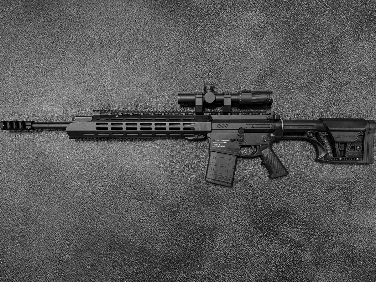 Introducing another first for Bharat - SSS Defence T72 Squad Designated Marksman Rifle (SDMR) chambered for the 7.62x51 NATO caliber. SDMR’s have been in vogue for western militaries &amp; Special Forces the last few years. This too proudly #BorninBharat &amp; with vicious firepower