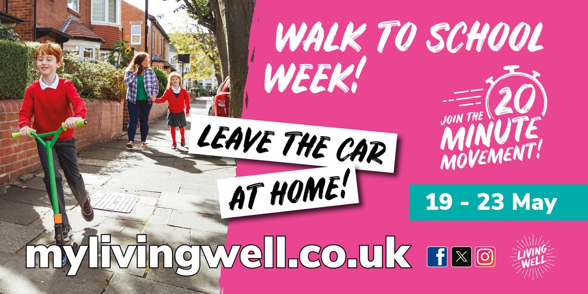 👣 Are you ready?
#WalkToSchoolWeek 19-23 May🚶
Walking is one of the easiest (&amp; free!) ways to improve health &amp; wellbeing. Starting the day with a walk to school helps children feel wide awake &amp; ready to learn!
Find out more orlo.uk/wOvmU
#20MinMove