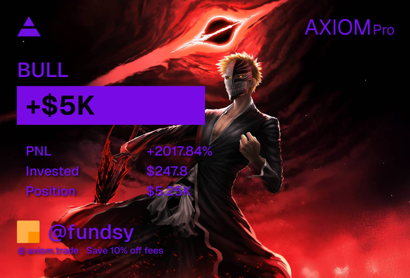 iM NOT WASTING THIS FCKING BULL RUN!

LOCK TF IN

axiom.trade/@fundsy 

+$5K