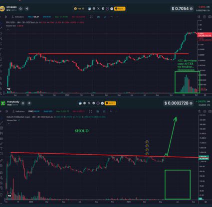 Steef504spijk's tweet image. Best aardig wat landgenoten die #Goud EN bull van $HOLD vasthouden 💪🏼💰💰💪🏼. Want wanneer @everybodyholdX wint iedereen #DUTCHIES in #HOLD op het #ETH netwerk ps vergelijk de chart met #SPX6900 🤔