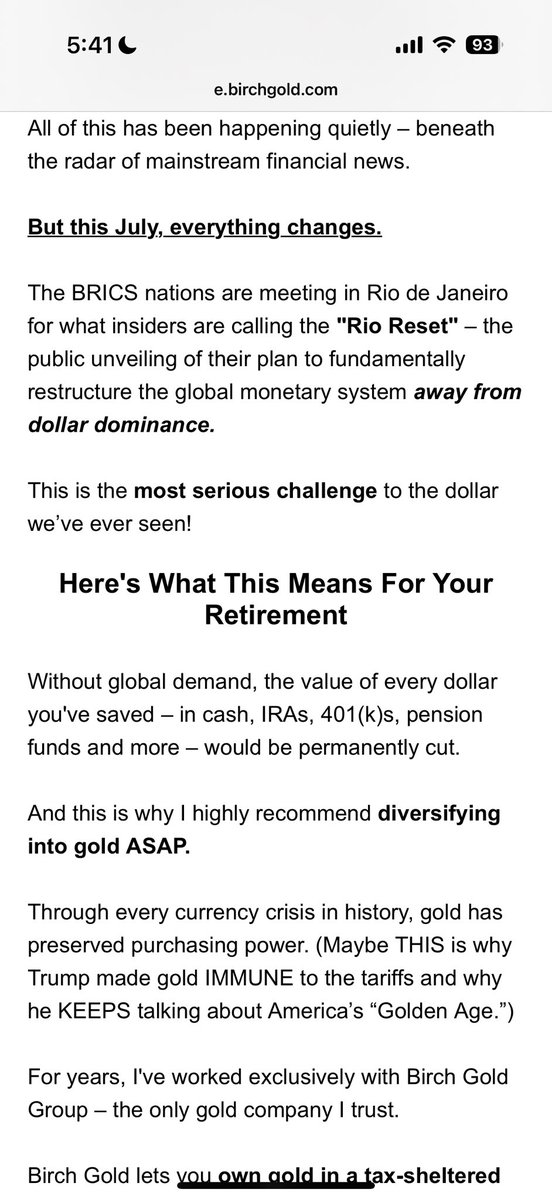 Don Jr. warned you all that #Gold would shoot up in USD price back when #Gold was around $2500 USD/Troy Ounce. Now he is warning you again…

Thanks Mario <a href="/maneco1964/">maneco64</a> for the heads up! 

From Don Jr.

“Dear Patriot,

America’s economic adversaries have been meticulously executing