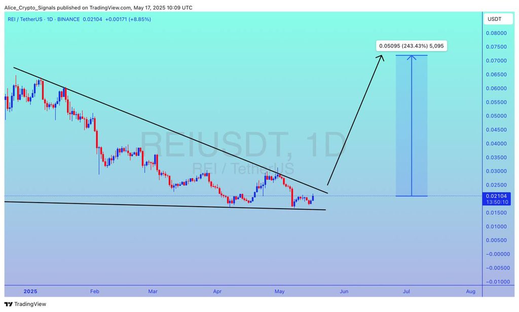 Allice_Crypto's tweet photo. $REI
UPDATE
#REI is getting ready for a good bullish wave. Expecting 200%+ gain after this breakout ✍🏻
#REIUSDT #REIBTC #BTC #Bitcoin #Crypto #Signals https://t.co/okjrJYcyGD