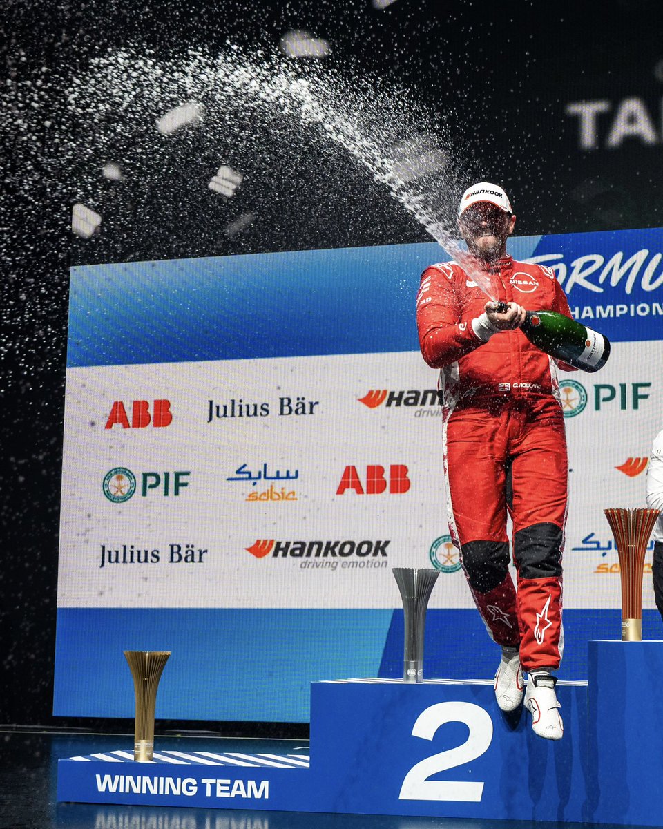NISMO's tweet photo. Another P2 in Tokyo 🏆 

But hungry for more tomorrow 😈 

@Nissan @NissanJP #TokyoEPrix #NissanFormulaE #FeelElectric https://t.co/FkPNj9uV3O