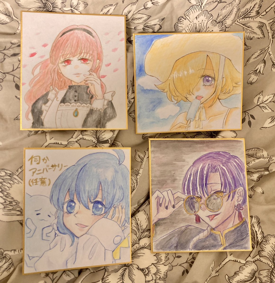 明日伺アニでお出しする色紙です。
たぶん、ふえない、わからない
さくらちゃんはスクワット大会に出します
 #伺アニ