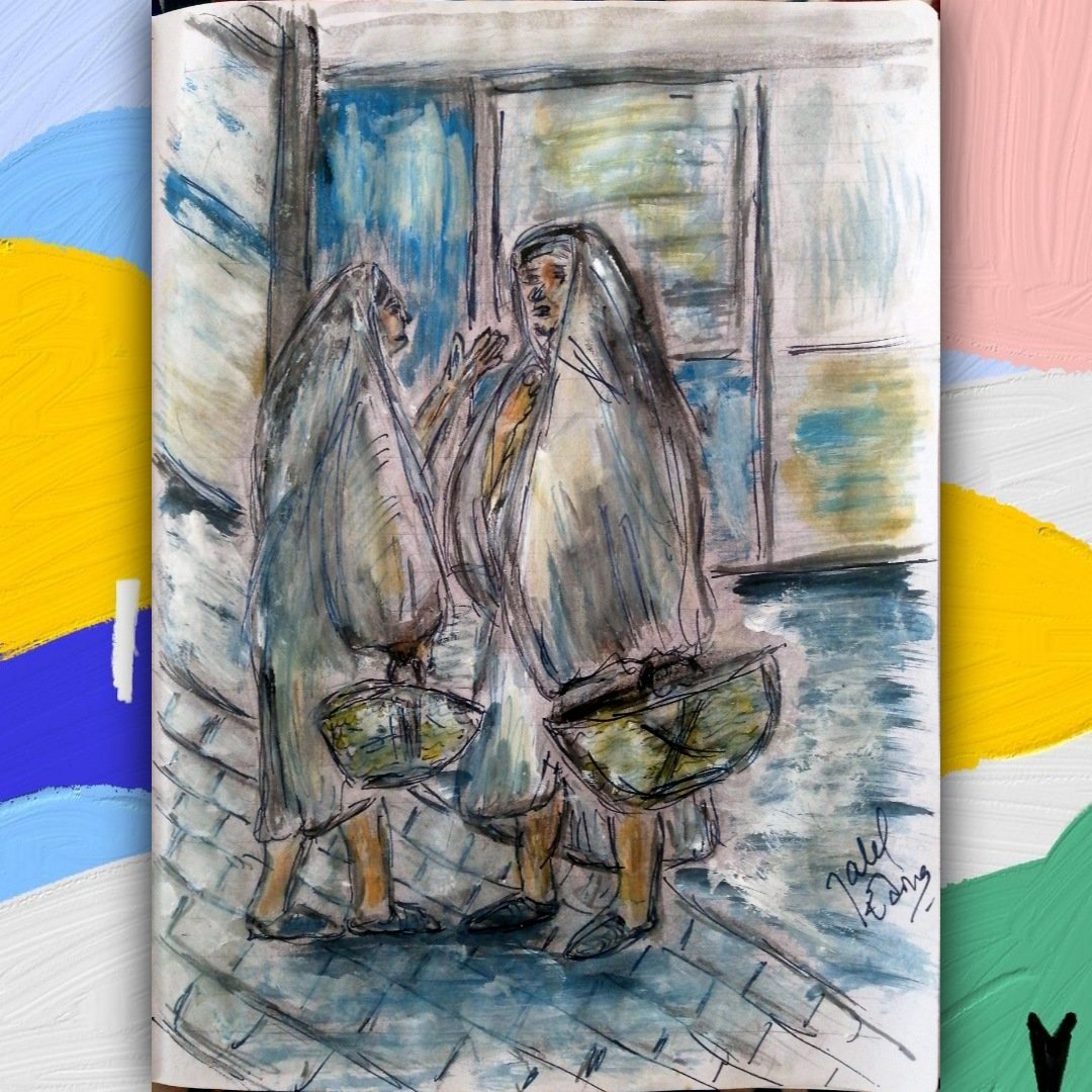 jaleledineart's tweet photo. "Chnowa Hwalek : How are you in Tunisian speech language" Gouache on scketchbook by jaleledineart.
#art #dailyart #artwork #jaleledineart #drawing #gouachepainting #scketchbook #tunisianartist https://t.co/FLnzt9bJv4