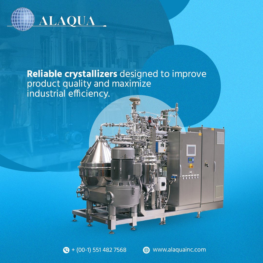 Alaquainc1's tweet image. When it comes to industrial processes, precision and reliability are key. Alaquainc’s crystallizers are expertly designed to enhance product quality while maximizing operational efficiency. 
visit alaquainc.com to learn more.
.
.
.
.
#alaqua #Crystallizers