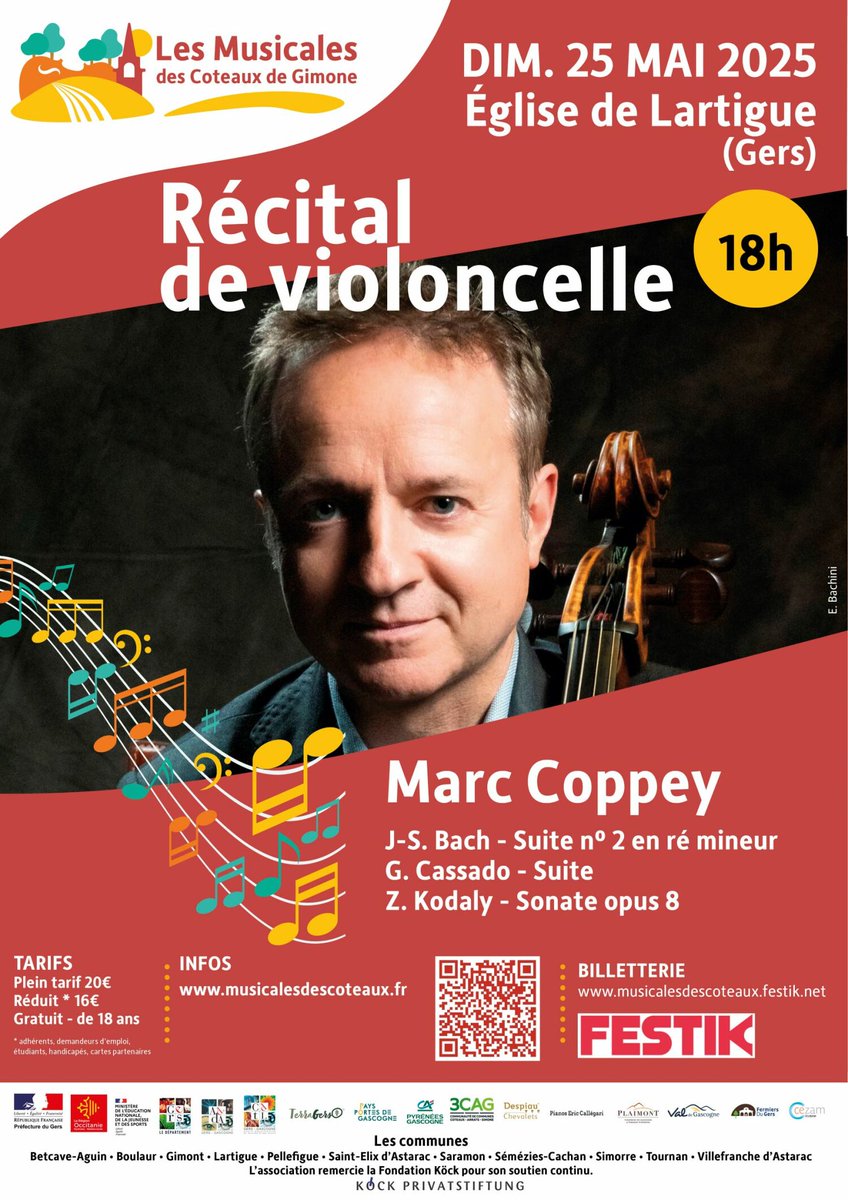 #Bach #Cassado #Kodaly recital for les Musicales des Coteaux de Gimone in 8 days (Lartigues 🇫🇷 32) ➡ tinyurl.com/mpfxf7n4