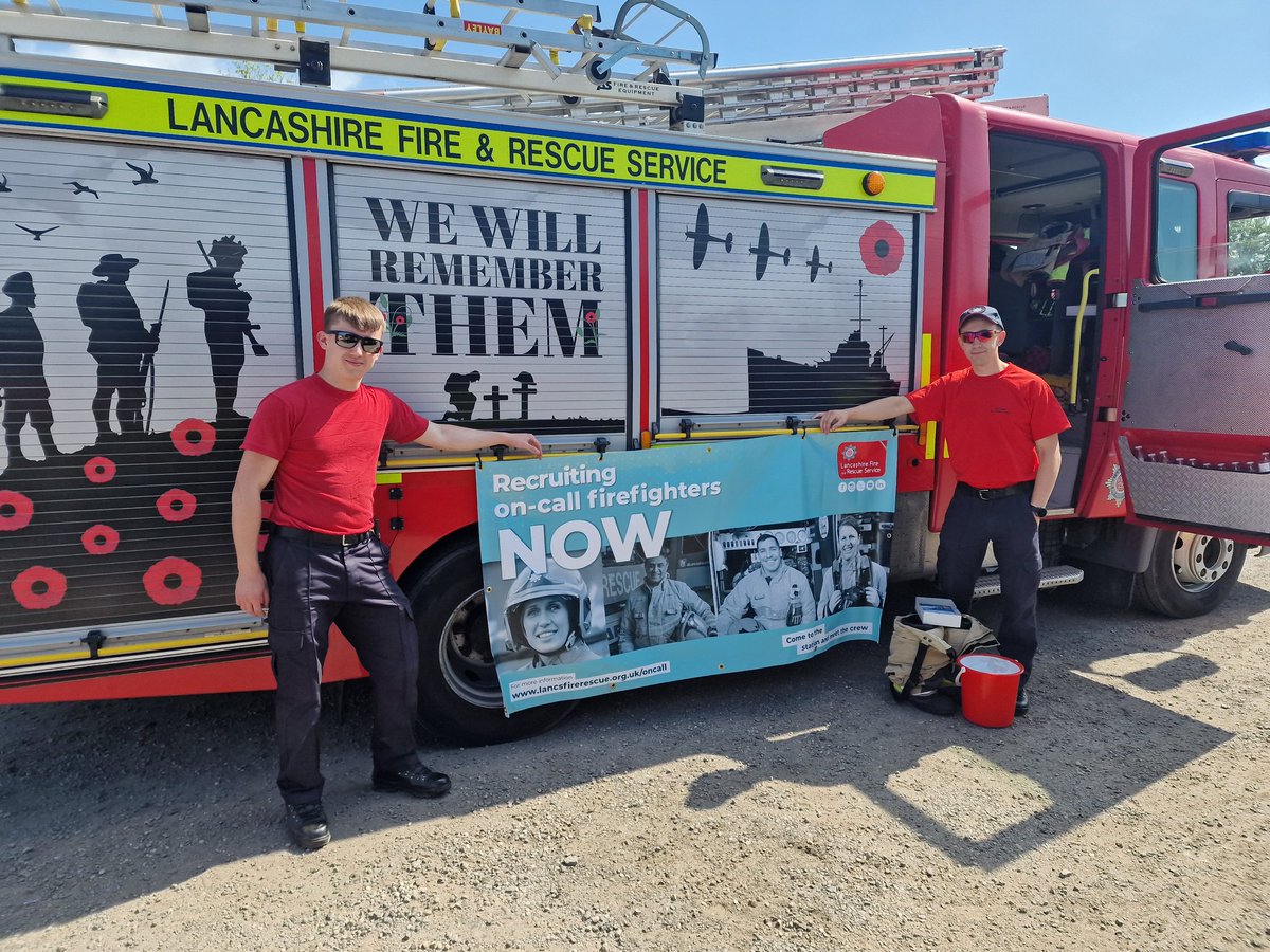 Great Harwood Fire Station (@gtharwoodfire) on Twitter photo The crew out today at the <a href="/Millys_Smiles/">Milly's Smiles</a> Spring Fair promoting the role of On-Call Firefighters, the requirements and recruitment process.
If you're interested in becoming an On-Call Firefighter, you can register your interest today โฌ๏ธ
bit.ly/4iRaWv8
#ThinkOnCall The crew out today at the <a href="/Millys_Smiles/">Milly's Smiles</a> Spring Fair promoting the role of On-Call Firefighters, the requirements and recruitment process.
If you're interested in becoming an On-Call Firefighter, you can register your interest today โฌ๏ธ
bit.ly/4iRaWv8
#ThinkOnCall