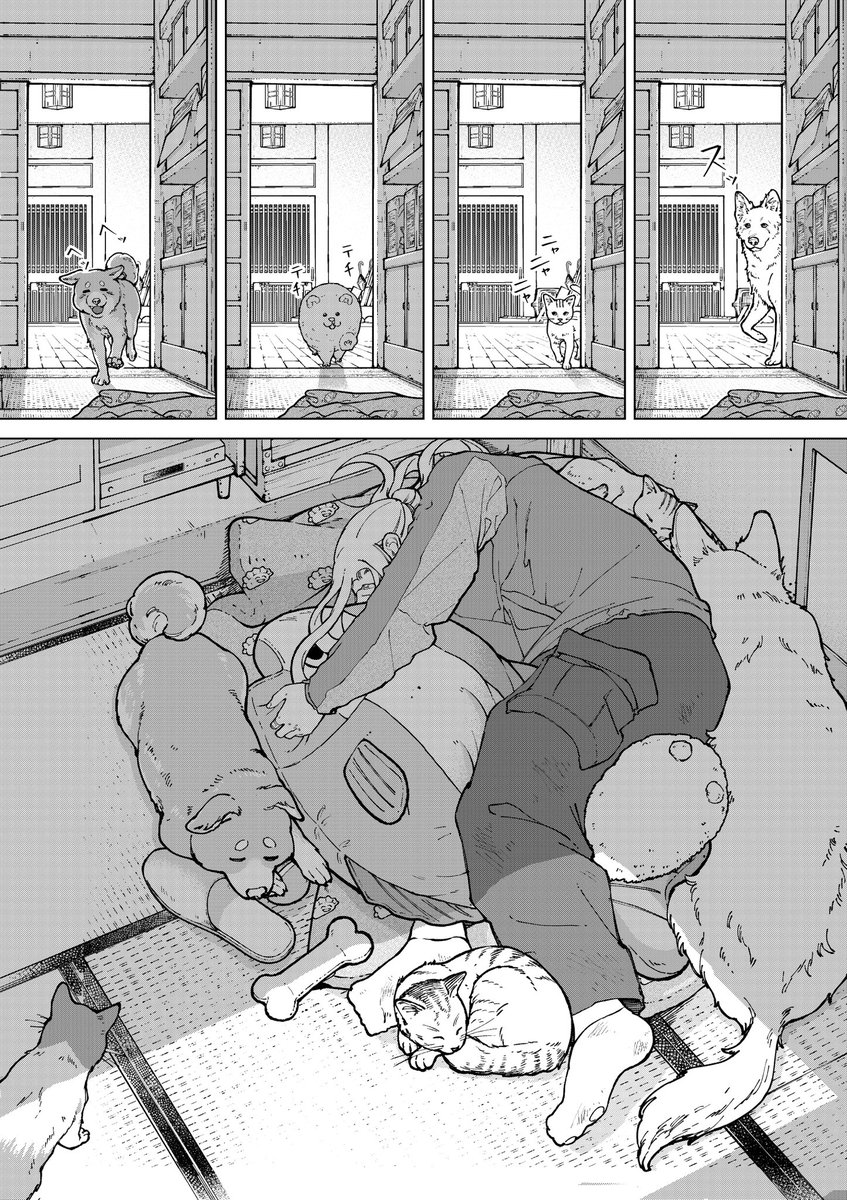 甘えん坊のわんちゃんが飼い主の元を離れる話(8/9)
このマンガは保護活動者さん、現役のペットショップさん、愛護センターや編集さん含め、たくさんの取材先とご協力のおかけで形になっています
キャラクターも未熟で成長物語となってます
新刊はこちら
全部救ってやる
https://t.co/R19DhvbM8I
