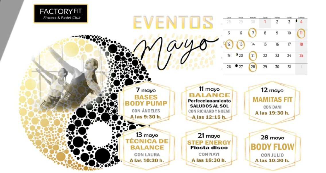 Aún nos quedan eventos por disfrutar!! No te los pierdas y entra en la web para apuntarte 🏋️‍♂️
🌐 factoryfit.es/?o=twitter