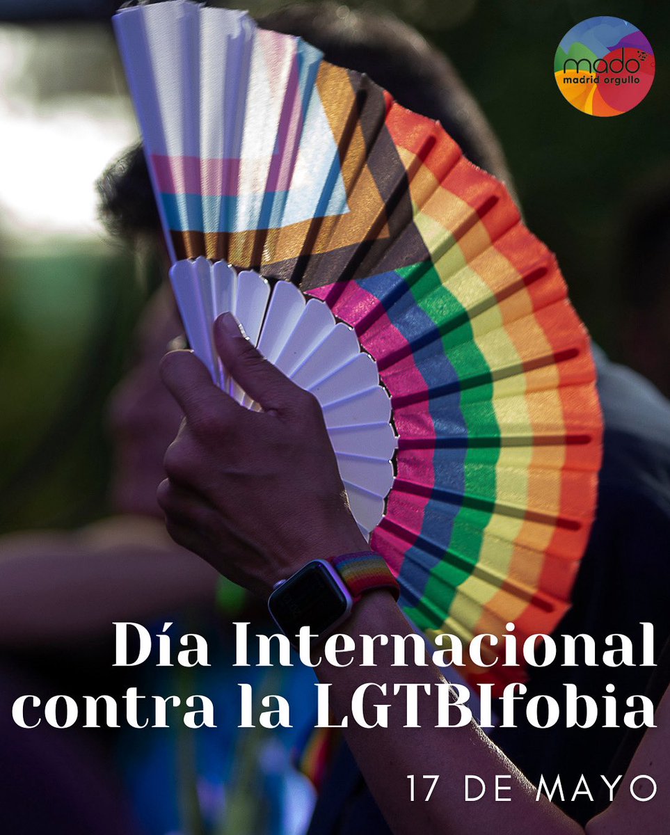 🏳️‍🌈 Hoy celebramos el Dia Internacional Contra la #LGTBIfobia, un año más celebrando los derechos y avances conseguidos pero luchando por mantenerlos. Y conmemorando que tal día como hoy, en 1990, se eliminó la homosexualidad de la lista de enfermedades mentales de la OMS