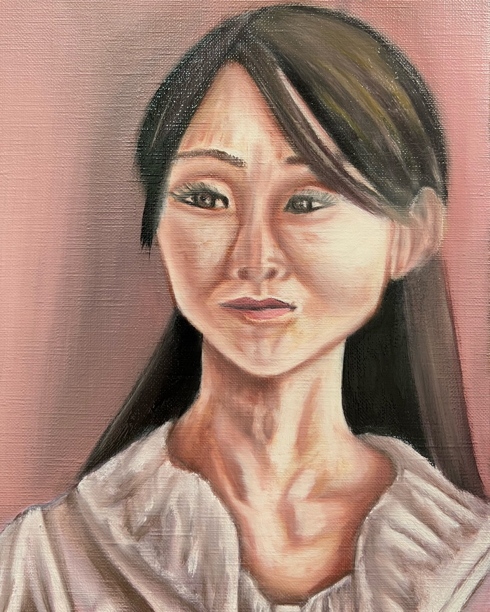 【希少品】OLGA SOLNTSEVA 油彩画 お正月の夜　ミクストメディア Mika Nakashima official website