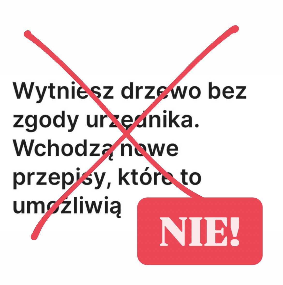 🛑STOP Lex Szyszko II. Procedowanie projektu dot. wycinki drzew wstrzymane.

⚠️Państwowa Rada Ochrony Przyrody ostrzega, że nowelizacja ustawy o ochronie przyrody dotycząca wycinki drzew może stworzyć korupcjogenną lukę prawną i prowadzić do wymuszania tzw. milczącej zgody (jeśli