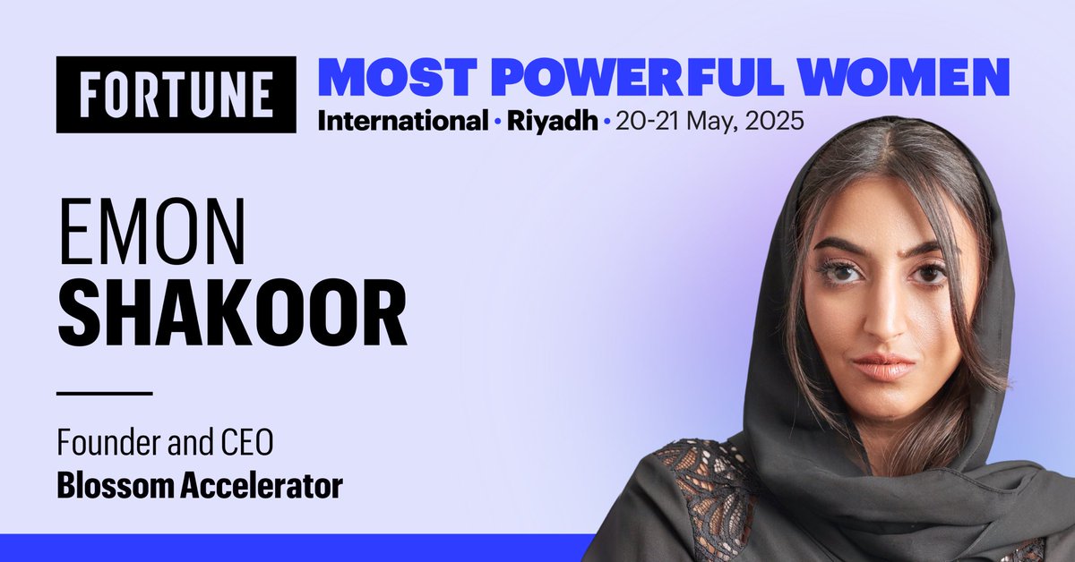 To be recognized by Fortune Magazine—a global symbol of power, purpose &amp; leadership—and to speak at their 1st-ever Most Powerful Women Summit in Saudi… is an honor of a lifetime.

The future is here. And she is powerful. 🇸🇦✨
#FortuneMPW
🔗 conferences.fortune.com/event/most-pow…