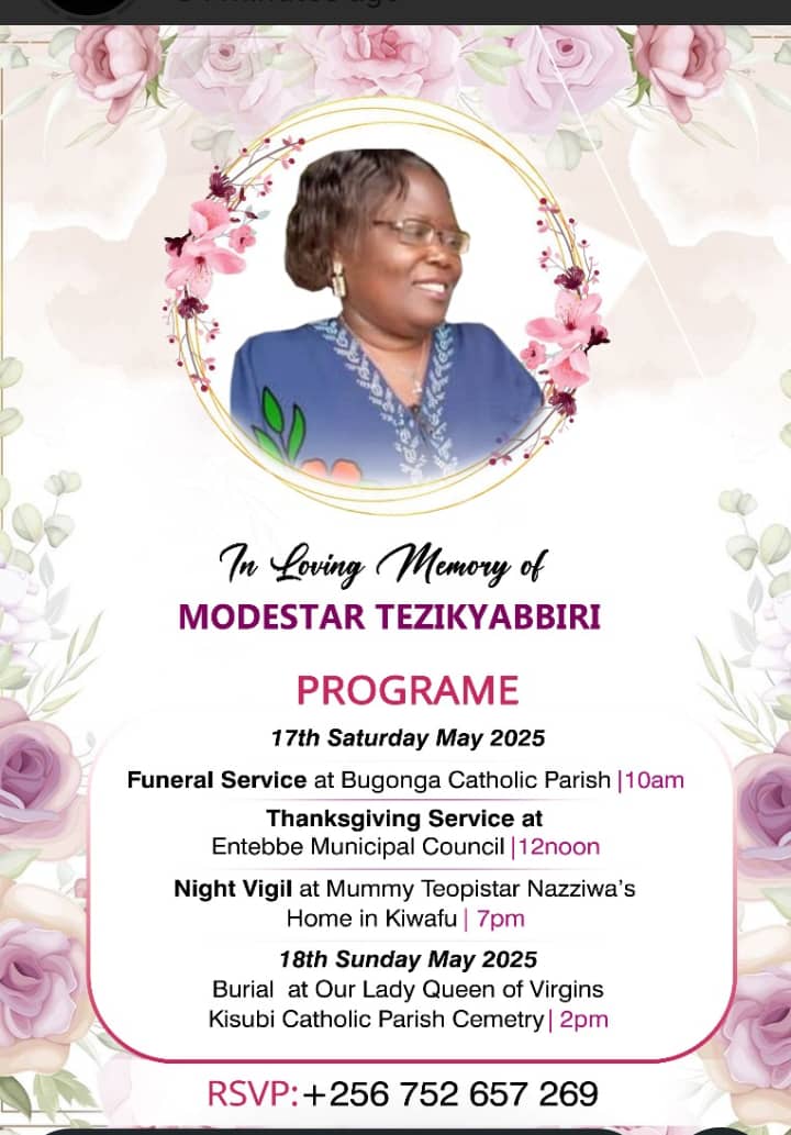 We are deeply saddened by the passing of one our own; Speaker Modestar Tezikyabbiri. Her presence will be sorely missed. May her Legacy continue to inspire us. May her soul Rest in Eternal Peace