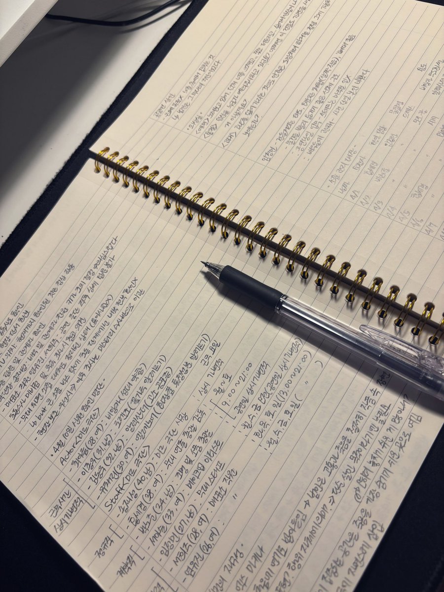 한시간 동안 수사노트 쓰면서 미수반 보는데
영상은 20분 지남
…