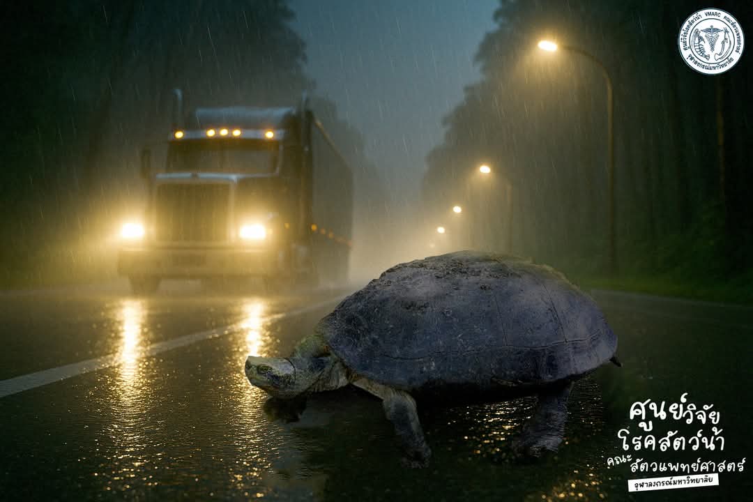เนื่องด้วยช่วงนี้เข้าสู่ฤดูฝนแล้ว อาจจะมีเต่าออกมาเดินตามบนท้องถนน แล้วเกิดอุบัติเหตุรถทับ รถเหยียบ เกิดการบาดเจ็บ ท่านใดที่พบเห็นเต่าบาดเจ็บ อยากจะช่วยเหลือรักษา สามารถพาเต่ามาได้ที่ศูนย์วิจัยโรคสัตว์น้ำ หรือสามารถโทรมาสอบถามก่อนได้ที่เบอร์ 02-2518887 (ในเวลาทำการ จ-ศ 9:00-16:00
