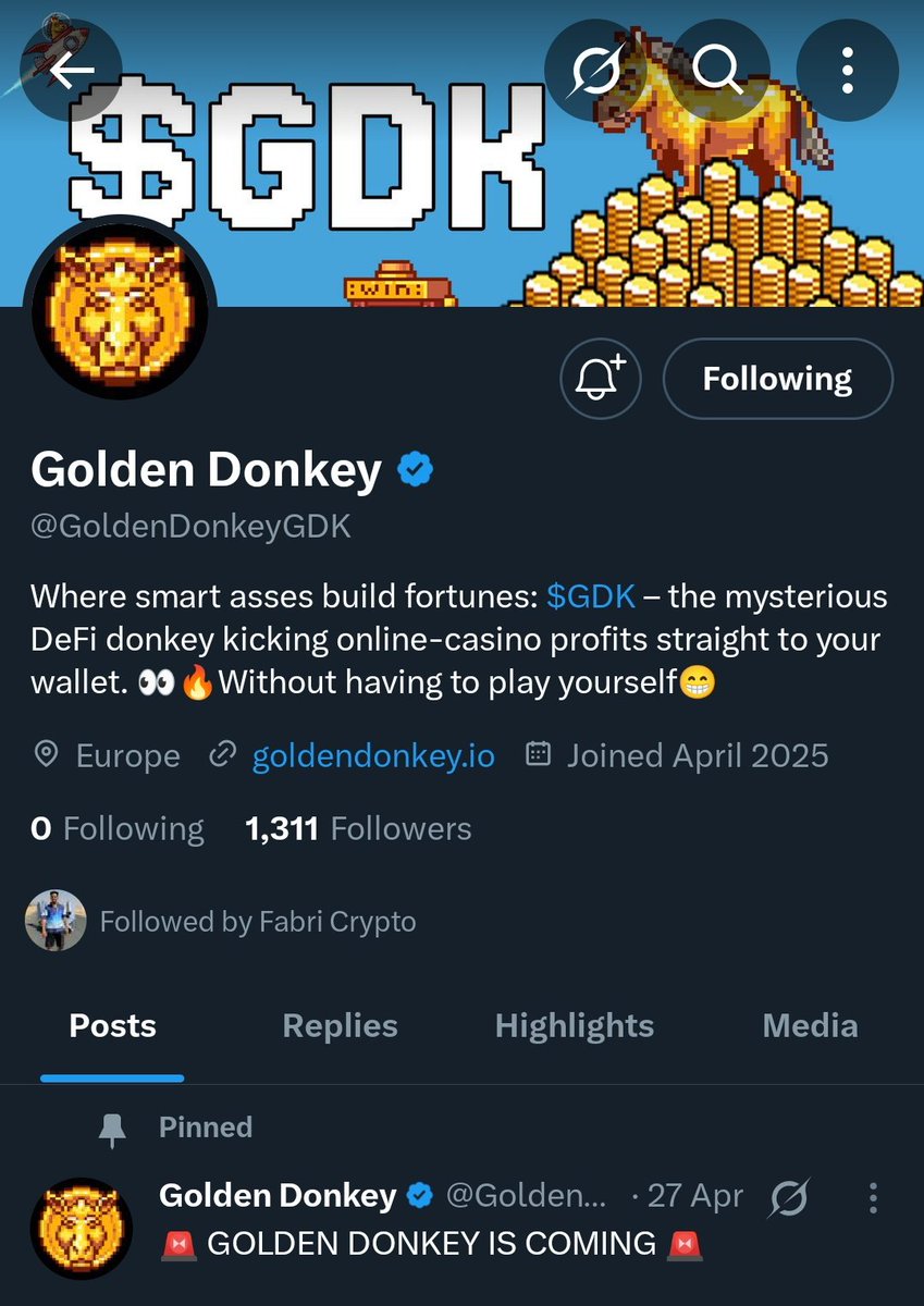 TridantDAO's tweet photo. @web3righteous @GoldenDonkeyGDK Done ✅ @That_GreyManX 
TG Username: Risingstaa

@That_GreyManX https://t.co/LnFjgU3Jzr