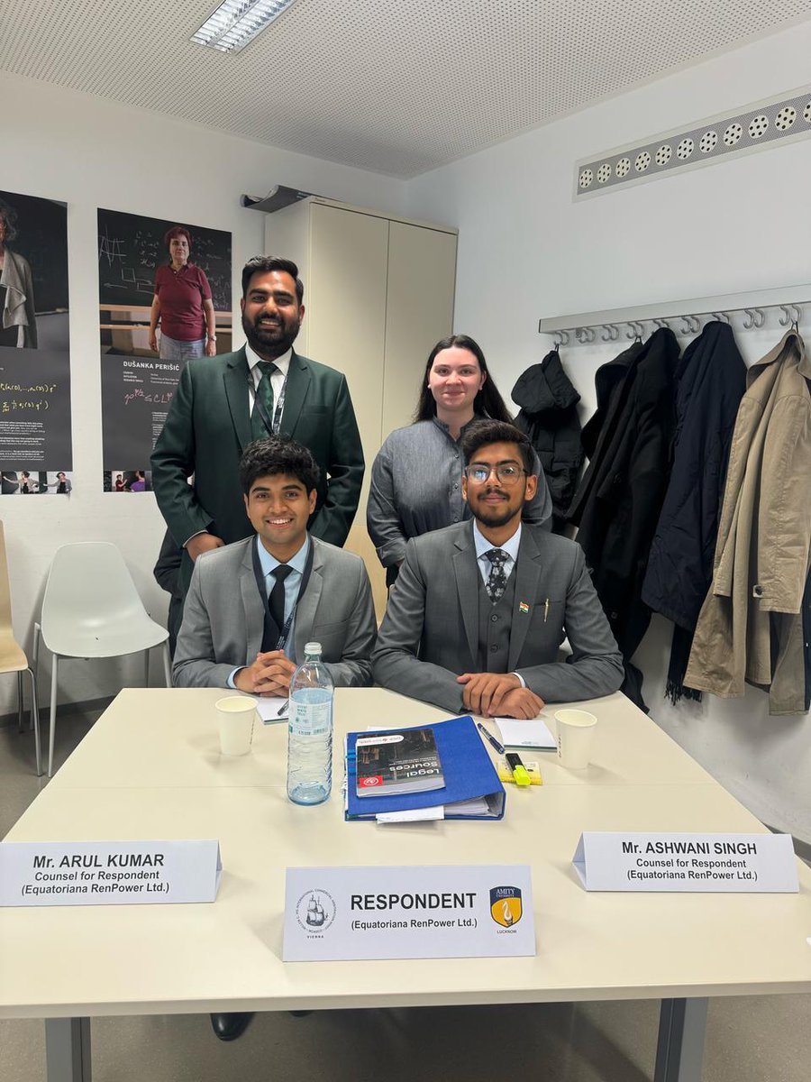 TeamALS's tweet photo. Representing Amity Law School, Amity University Lucknow Campus at the 32nd Willem C. Vis International Commercial Arbitration Moot in Vienna, Austria was not just a competition. It was a journey of growth, resilience, and camaraderie that we will carry with us forever. https://t.co/CLAGihSYY2