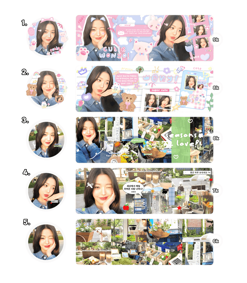 hanfornoah's tweet photo. Any interaction are appreciated⭐

Aloo malam mentemen! Aku kembali bawa layout ready stock Wonyoung foto terbaru yang seger seger inii 😍🍀 Avanya PNG only yaa, free retext juga, harga di foto, payment bisa via QRIS. <3

Yuk dijemput Wony cantiknyaa! #zonauang #zonaba x https://t.co/hnW5Cwem0D