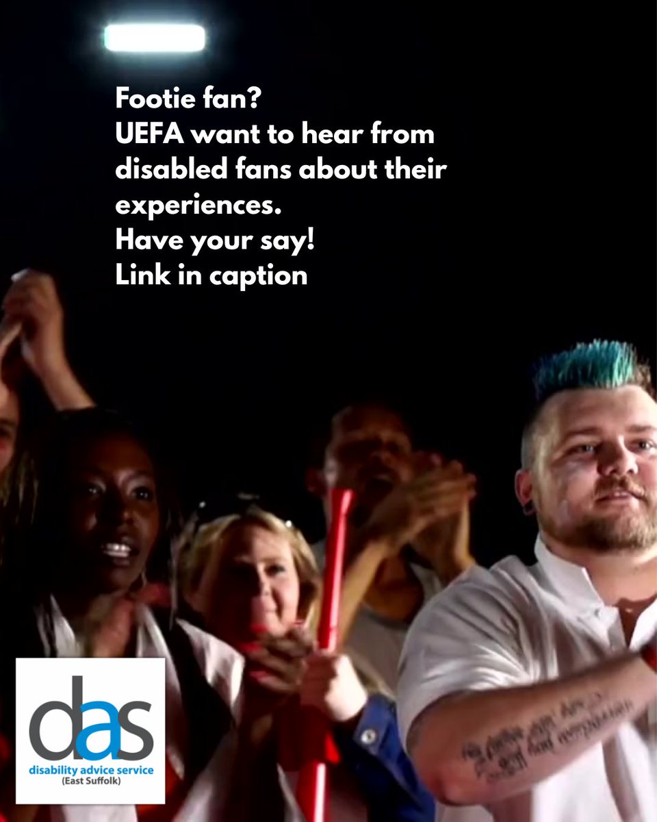 ⚽️ UEFA wants to hear from disabled football fans. Had a great matchday experience or struggled with access? Take the short survey ⬇
🔗 bit.ly/3GVZ8e1
📢 Your voice matters.
#UEFA #DisabledFans #InclusionMatters #DisabilitySupport #HiddenDisabilities