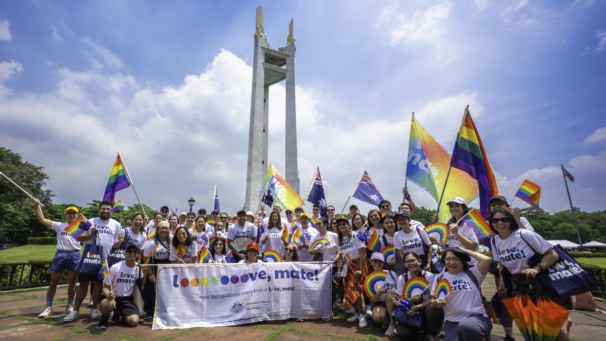 Today on #IDAHOBIT2025, Australia stands united with LGBTQIA+ communities — at home, here in the Philippines, and around the world — celebrating diversity and the right of all people to live with dignity and pride. 🌈