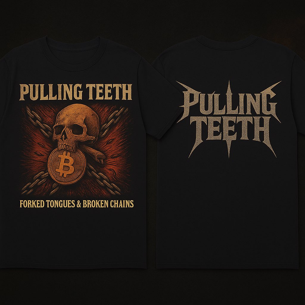 pullingteethbtc's tweet photo. New merch dropping soon 🤘🏻👀🤘🏻 https://t.co/hxuHxyucTc