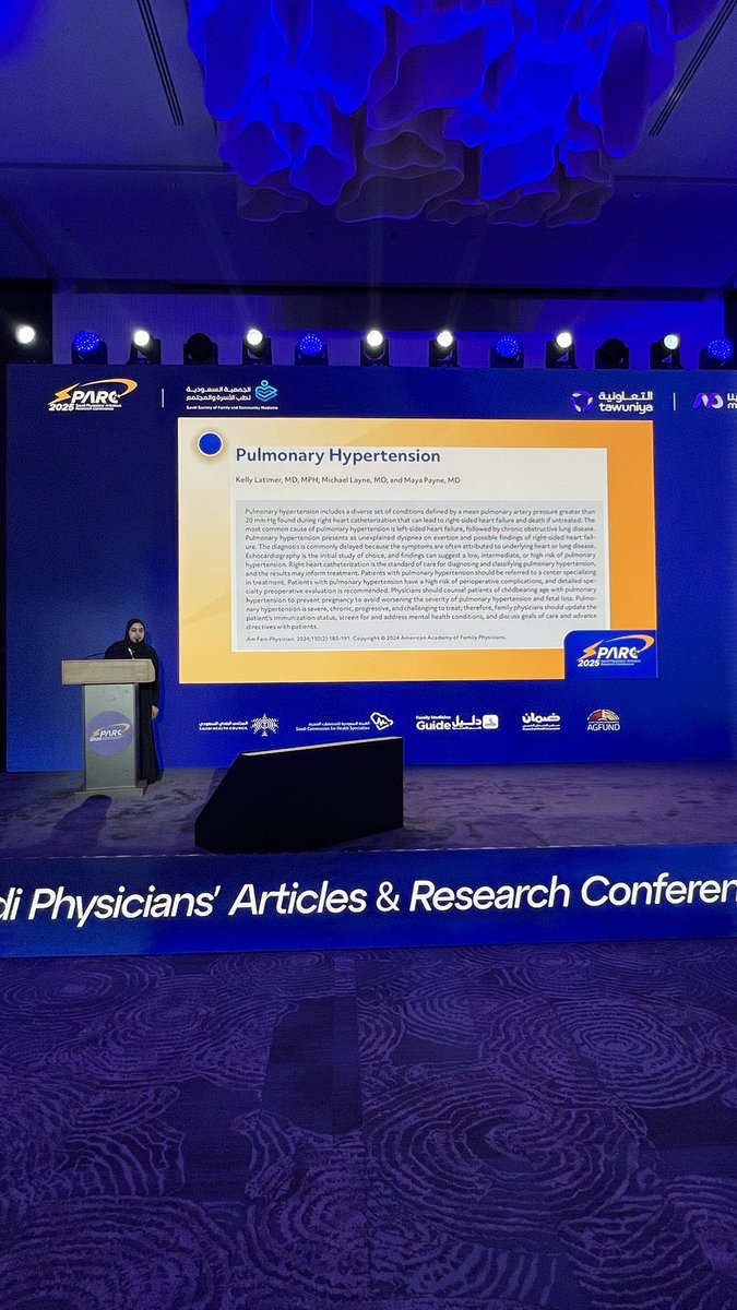 Fmhub_org's tweet photo. Huge appreciation to Dr. Sarah Al Essa for an exceptional session on “Pulmonary Hypertension 🫁 📈”

She turned such a challenging topic into a clear, engaging, and truly memorable one.

Expertly crafted and brilliantly delivered✨

#SPARC2025 ⚡️ https://t.co/Z7NPiM1Bhw